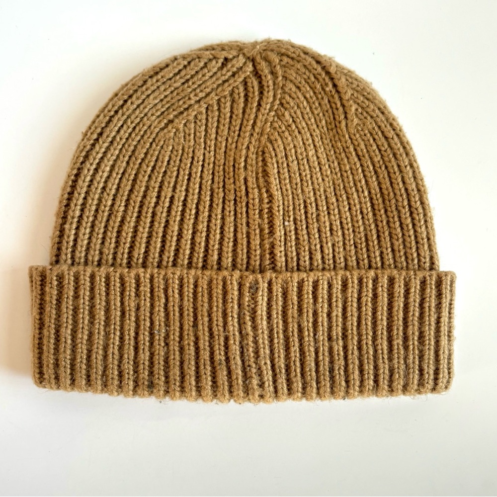 VANS Off the Wall Beige Knit Fold Over Beanie Cap 2022 EUC‎ - Picture 6 of 11